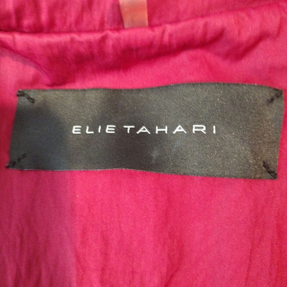 💲💸$22 Elie Tahari Burgundy Women's Large Trenchcoat Raincoat - Picture 3 of 5